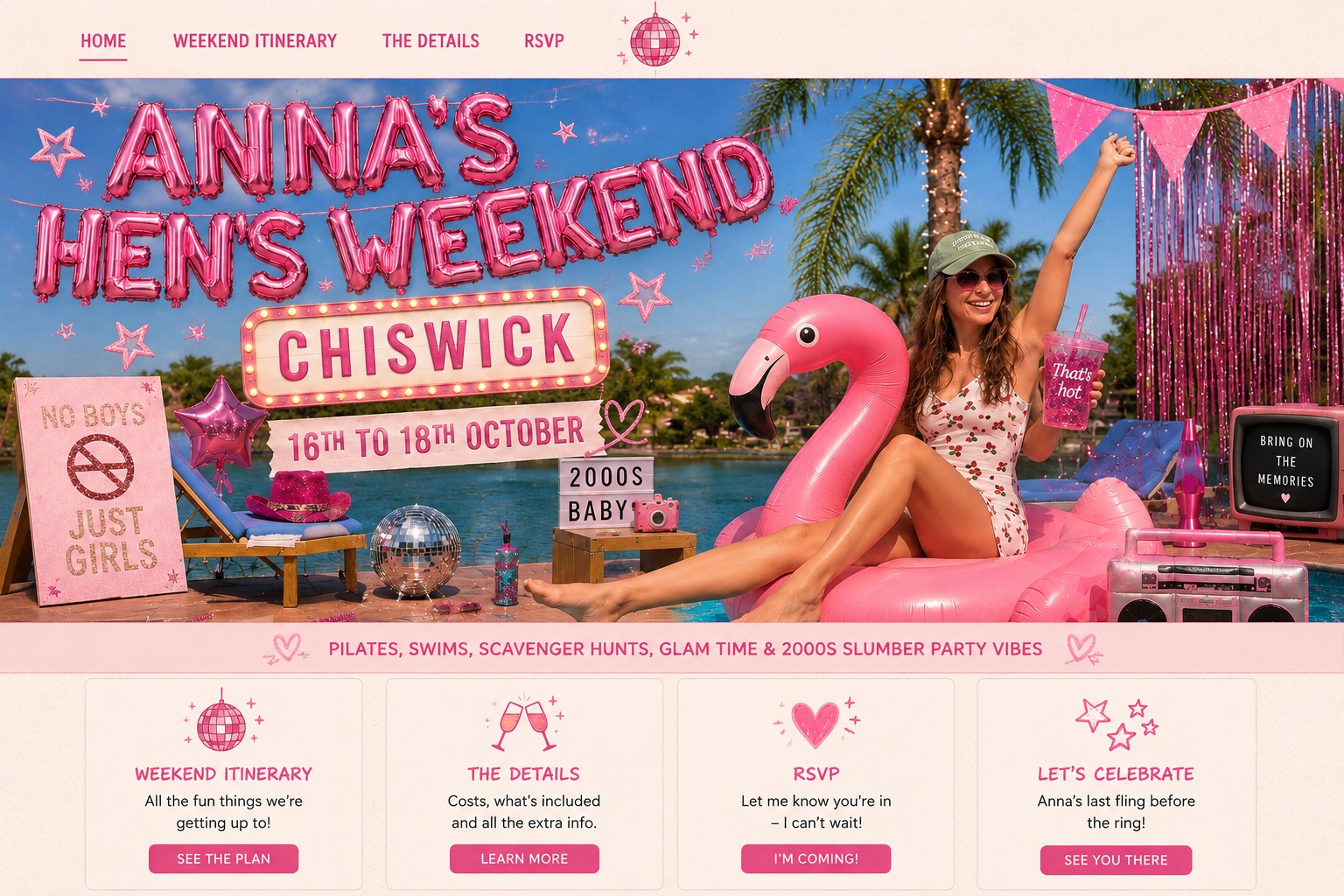 Anna's Hen's Weekend — Chiswick, 16th to 18th October